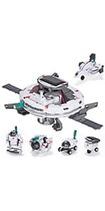 Solar Robot-kit 6-i-1, STEM-byggleksak för barn 8-12 år, rymdprojekt-present