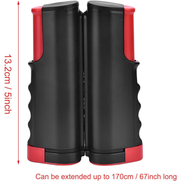 Retractable pingisnät - bärbar svart