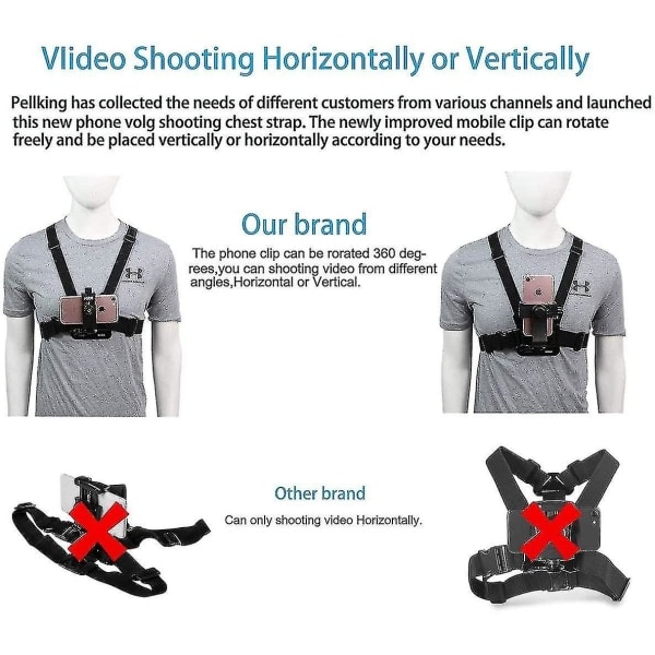 Universell mobiltelefonklämma för actionkamera Pov Gopro Samsung Iphone Hållare & Stativ null none