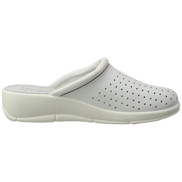 Dek Dam/Dam Läder Clogs 41 EUR Hvid 41 EUR White