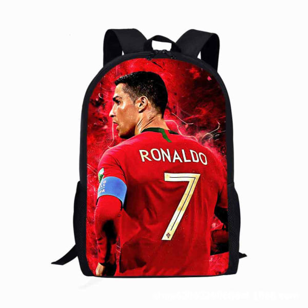 17 tuuman yksikerroksinen koululaukku Ronaldo koululaukku suuri kapasiteetti