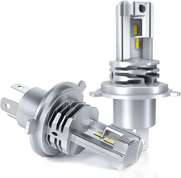 H4 LED-strålkastarlampor 6500K Vit Hi/Lo Beam Conversion Kit för 12V-24V bilar (2-pack)-FA-