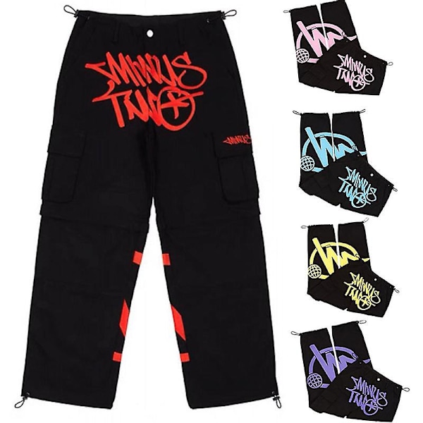 Minus Two Overalls - Vida Ben, Goth Workwear, Herr Y2K Star Alt Svart Grå XL black grey