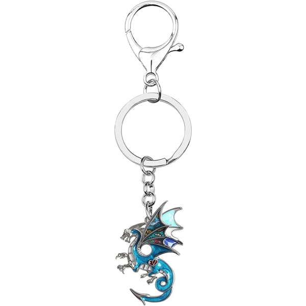 Emalje Legering Drage Fantasy Dinosaur Nøkkelring