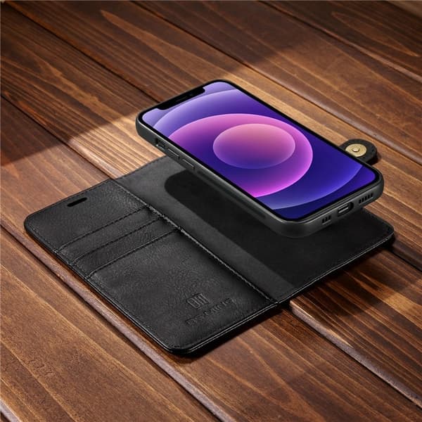 DG.MING iPhone 12 Lædercover i Gråbrun-FA-