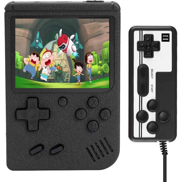 Inbyggd 500 klassiska spel retro videospelskonsol barnpresenter för par, vuxna, barn, pojkar svart
