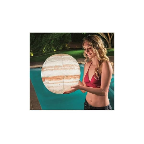 LMLY Jupiter Mønster Strandbold Vandbold Lysende Solsystem Modellering Lysende Oppustelig Bold Børn Vandlegebold 24\"-FA-