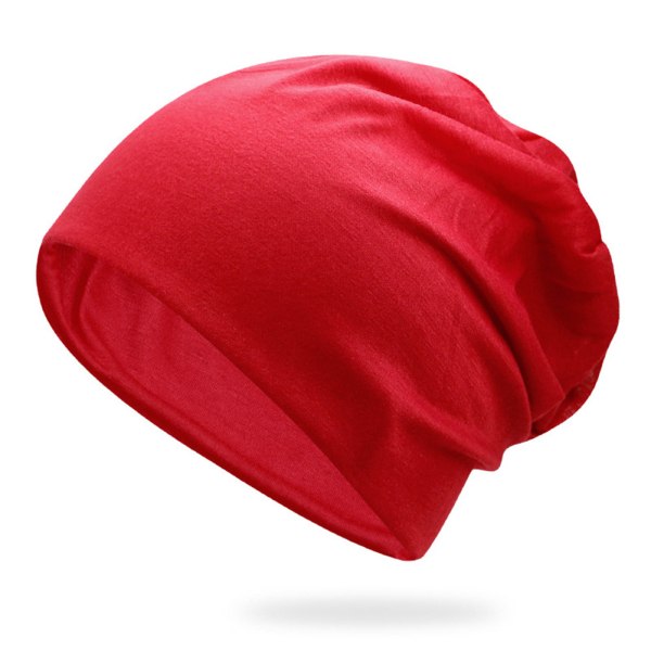 Kvinnor Män Snygg mössa Tunn Hip-hop Mjuk Stretch Slouchy Skull Cap Ny red