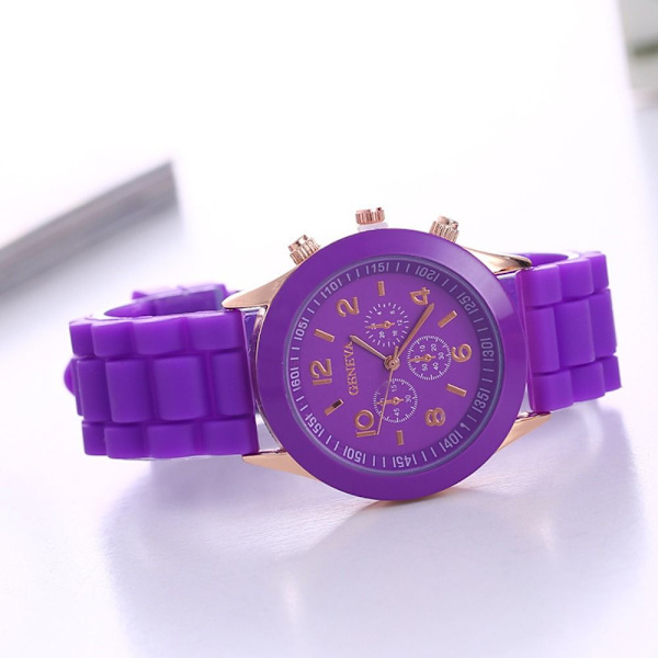 Kvarts Armbåndselektronisk Ur LILA purple