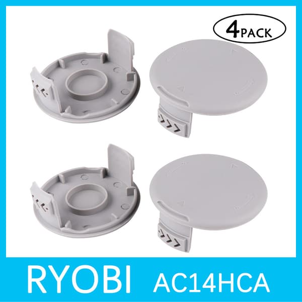 4-pak beskyttelseshætter til trådspoler på græstrimmer Grå RYOBI AC80RL3/AC14RL3A-FA- Grey 97