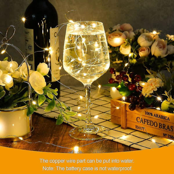1m 10 Micro String Lights Small Med Batteri 10 Stykker Led Strin