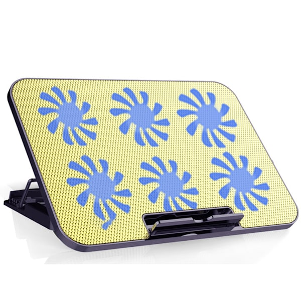 Laptop Kylplatta Laptopkylare med 6 tysta LED-fläktar Laptop