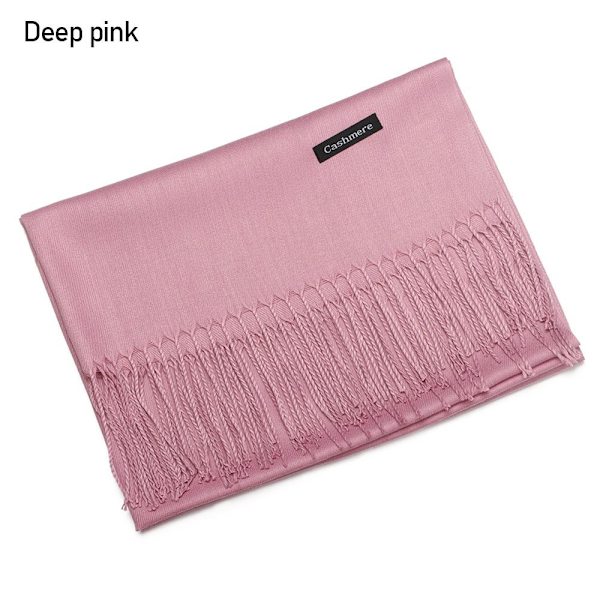 Cashmere Halsklæde Ullsjal DYPROSA deep pink