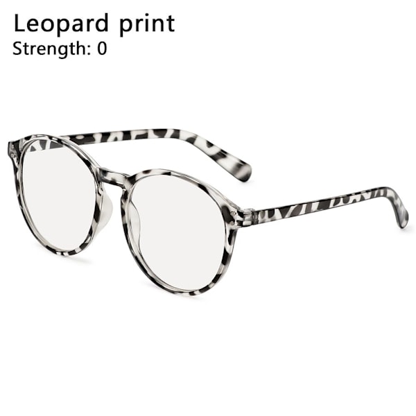 Myopiglasögon med Leoprint -1.0~-4.0 Styrka 0 Leopard Pris leopard print Strength 0-Strength 0