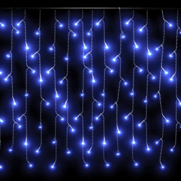 Lyskæde gardin istapper 10 m 400 LED'er blå Blå