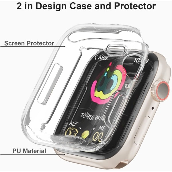 3-pak kompatibel med Apple Watch Series 8 7 41mm skjermbeskytter