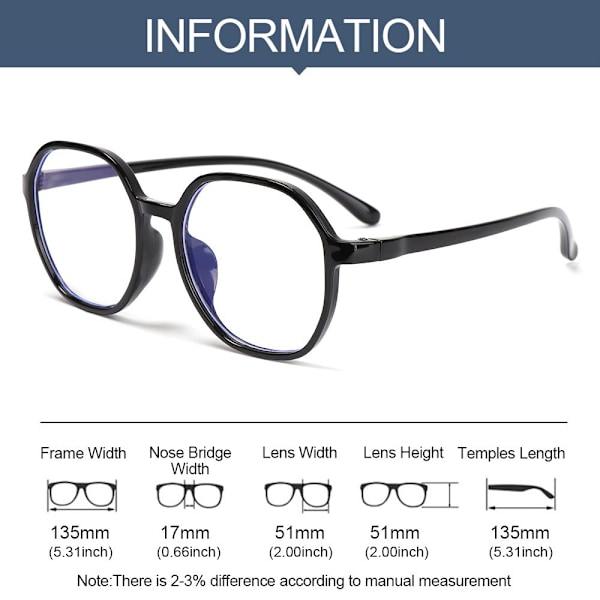 Læsebriller Presbyopic Eyewear TRANSPARENT STYRKE +3,00 transpa Strength +3.00-Strength +3.00 transparent