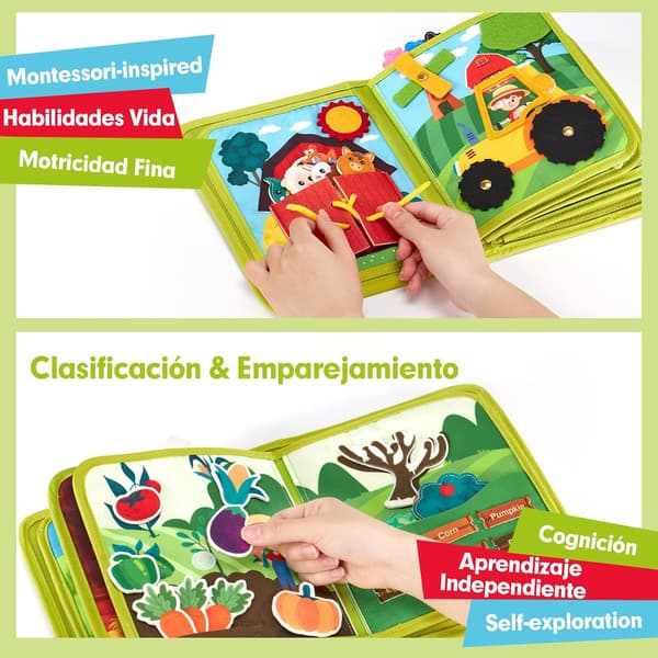 Montessori aktivitetsbok for 1 2 3-åringer - 20 interaktive småbarnsleker-FA-