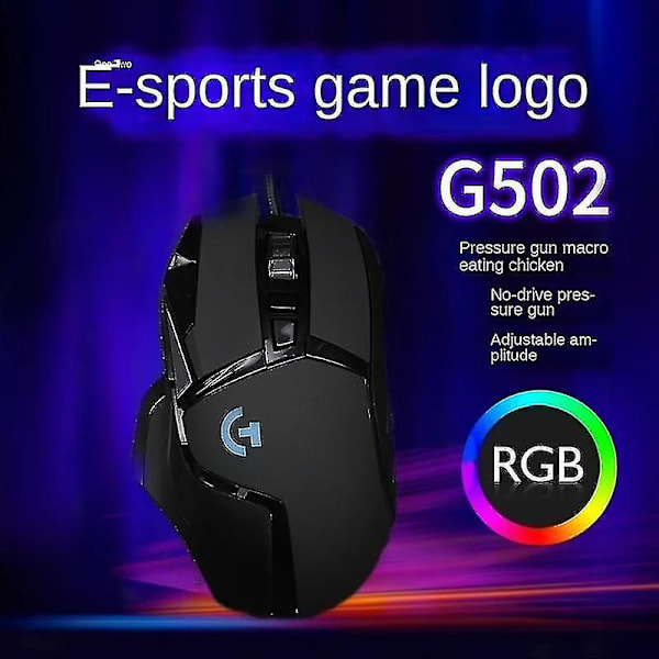 G502 Högpresterande Trådbunden Spelmus, RGB, Justerbar