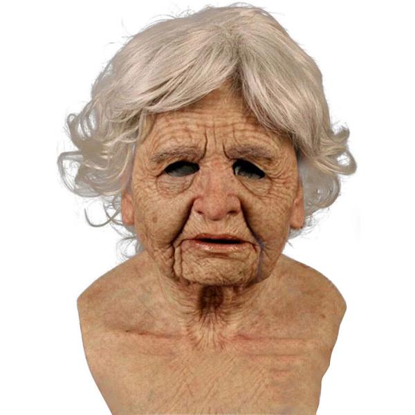 Halloween-latexmask - Gammal man Dekor Realistisk Ansiktsmask för Mänsklig Rynka