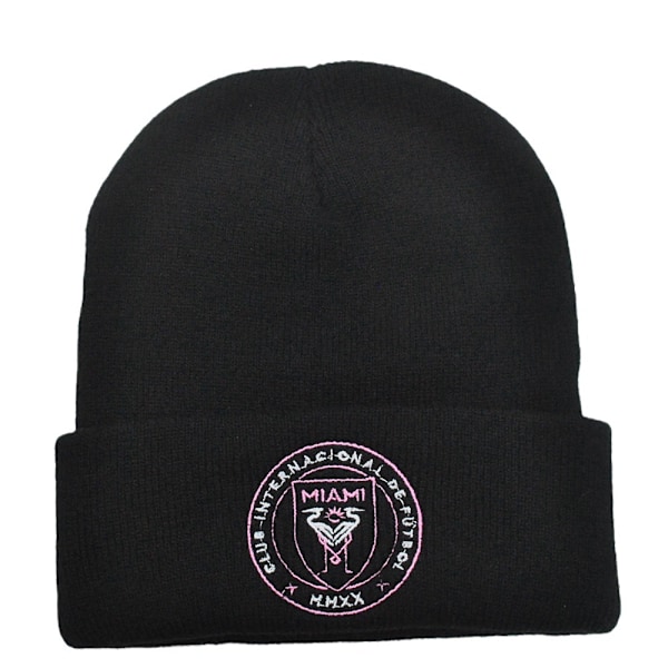 Mub- Miami Messi Lue AW 10 Brodert Strikket Lue Vifte Varm Kald Caps-FA3- Circle - black