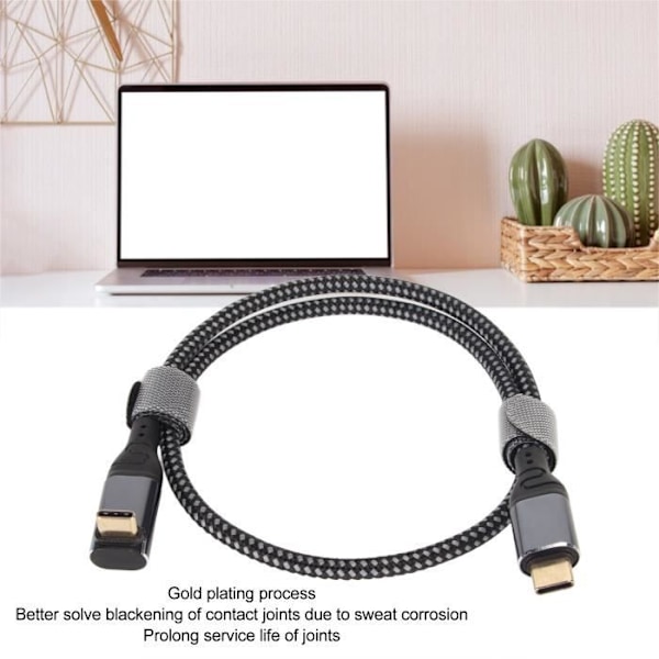 HURRISE USB-C datakabel - USB-C till USB-C datakabel - 240W datakabel - 50cm/19,7tum