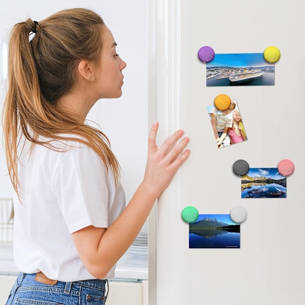 Jääkaappimagneetti, 20-pakkaus jääkaappimagneetteja, vahva magneetti valkotaululle, kaappimagneetti, toimistomgneetti Punainen Red 40PC-3CM
