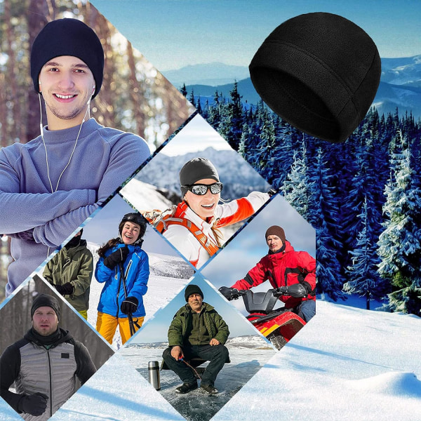 Bomulds Hue Hat, Strikkede Huer Unisex Løb Skull Cap Vinter