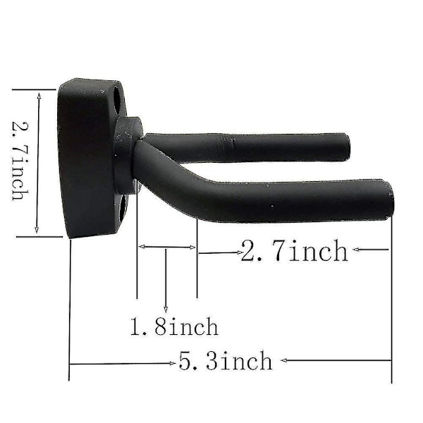5-pack svart gitarrhängare väggmonterad display med skruvar passar gitarrer-SS1-