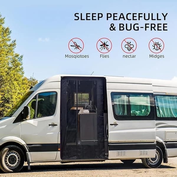 Magnetic mosquito net for car - fits door and tailgate, universal model, rollable and easy to store-FA-