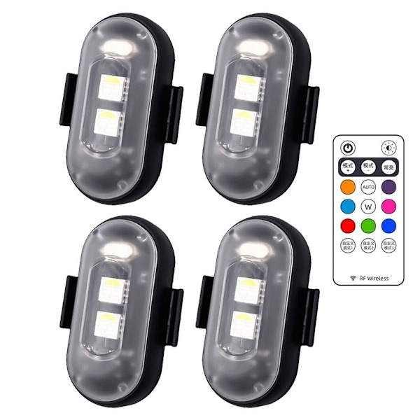 8 väriä LED-stroboskooppivalo lentokonevalo 4PCS 4PCS-WELLNGS 4Pcs