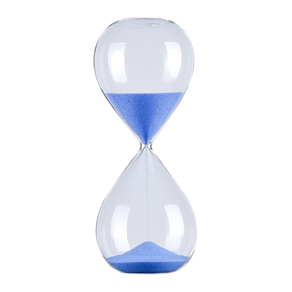 5/30/60 Minutters Rund Sandtimer Personlighed Glas Timglas Ornament Nyhed Tidshanteringsværktøj Blå Blue 60Mins