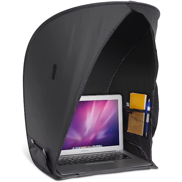 Bærbar kompakt solskærm til laptop - Antirefleks skærmbeskyttelse -XF7- Black