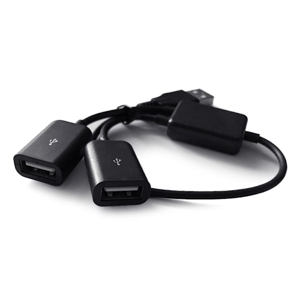 USB Splitter Y-kabel USB 1 han til 2 hun forlængerledningsstik Dobbelt USB port Extender Hub Datalader Adapter