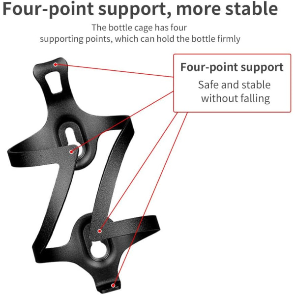 Justerbar sykkel vannflaskeholder i aluminiumlegering