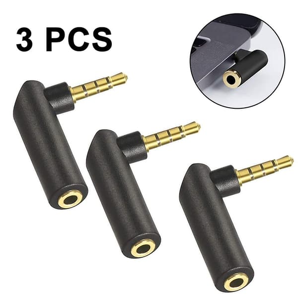 3,5 mm audiosovitin, suorakulmainen kuulokesovitin, naaras-uros 90 asteen aux-sovitin -FA-