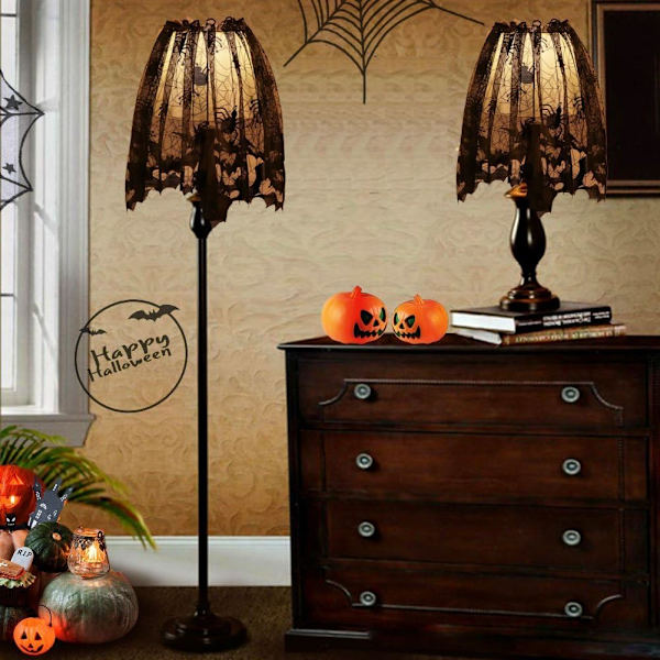 Set med 2 inomhus Halloween lampskärmsdekorationer