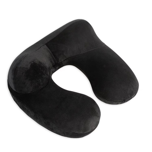 1 kpl puhallettava U-muotoinen tyyny -- (tyyny + silmämaski + korvatulpat + kiristysnyörillä varustettu tasku) black
