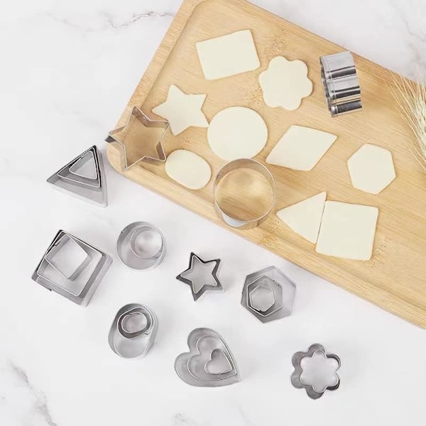 KCVV Bakeform - Muffinsform - Gjenbrukbar - For Baking, Restaurant, Eggedos, Puddinglaging - Geometri