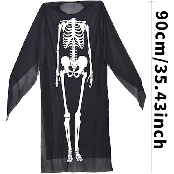 Lasten Halloween-luurankoasu, pelottava zombipuku Halloween-juhliin