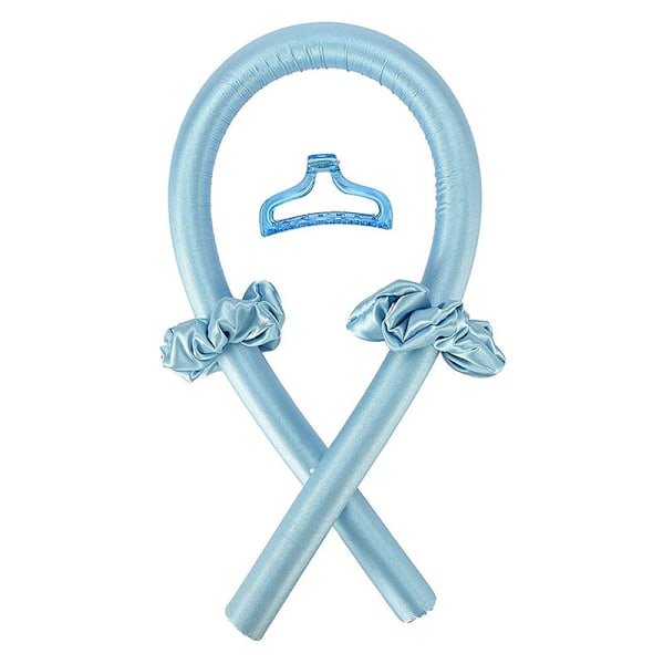 Satin Heatless Curling Set for hår, perfekte krøller, ingen skade sky blue