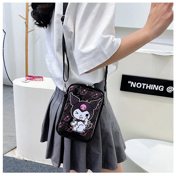 Sanrio kuromi Messenger-väska för kvinnor Anime Hardshell-väska 3