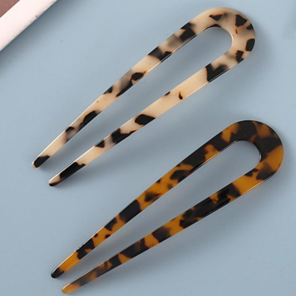 Formade Hårnålar Hårgaffel för Fransk Twist Chignon Stift Stora Franska för Kvinnor med Tjockare Fint Hår - 2-pack