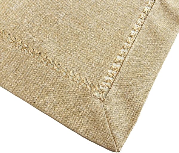 Håndlaget bordløper, ensfarget, 33 x 183 cm, beige-FA7-