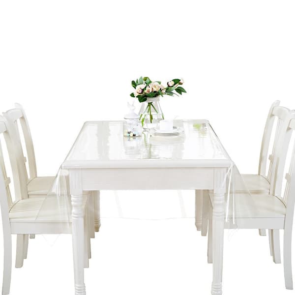 Klar transparent PVC-bordsduk bordskydd vattentät 0,25 mm (140*160 cm)-FA-