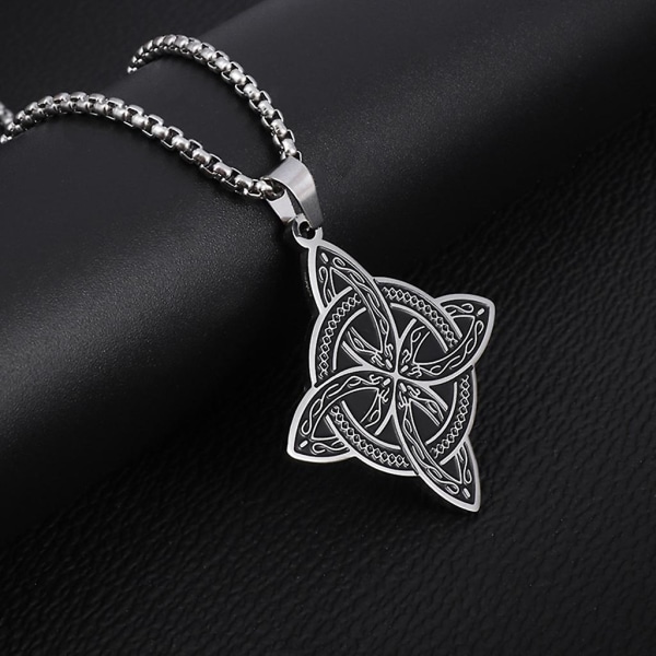 HHL  Halsband med häxknutsberlock Celtics Irish Amulet i rostfritt stål