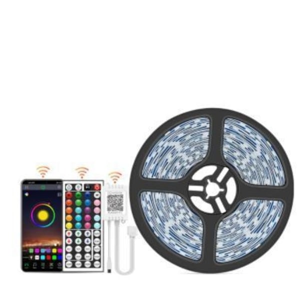 5M - 44-tasters Bluetooth LED-stribe - APP-styring MultiC multicolor 5m smd5050 bluetooth led strip 18LED