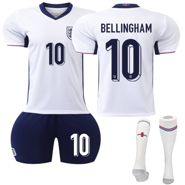 UEFA EM 2024 England Hemmafotbollströja nr 10 Bellingham-Xin 28