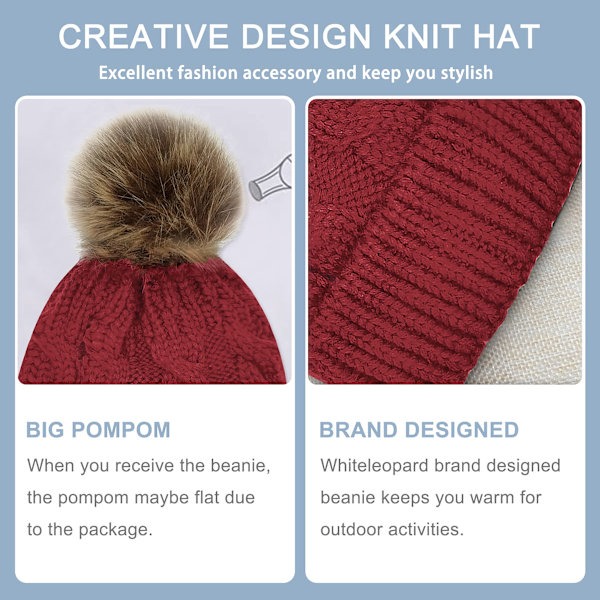 Barnmössor Foder för Barn - Slouchy Cable Knit Toddler Skull