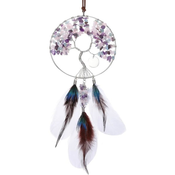 Dream Catcher Tree of Life Hanging Decoration Healing Crystals